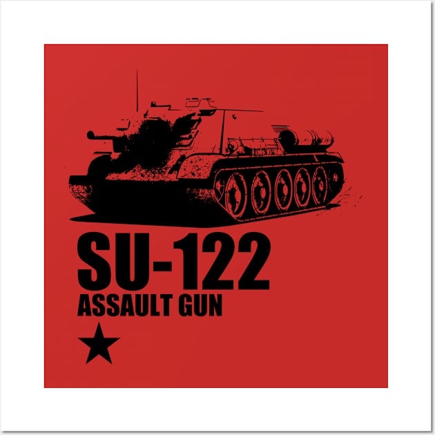 SU-122 Assault Gun Wall Art by Firemission45